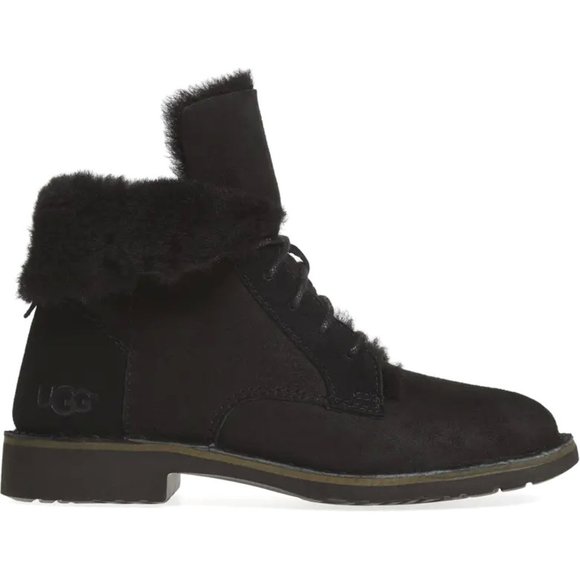 Ugg Quincy Boot Black Suede Size 8.5 1012359 - Picture 1 of 13